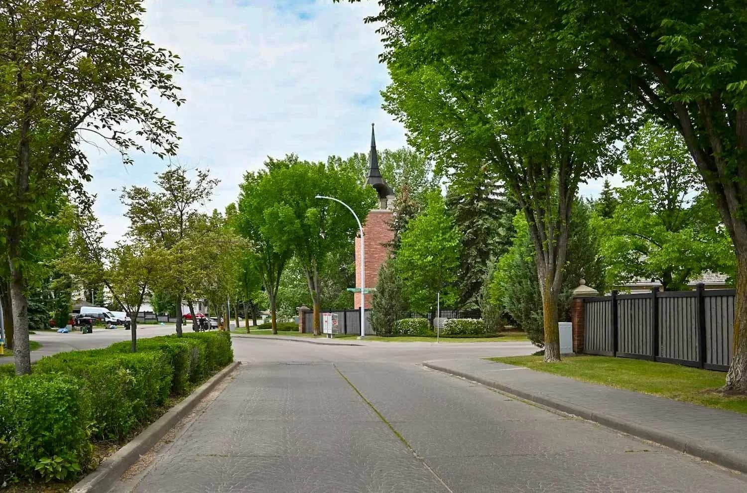 Residential street in Riverbend, Edmonton